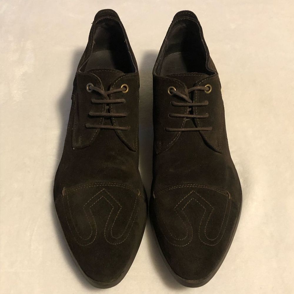 BRONX Brown Suede Oxford Wingtip Shoes • Men’s EU Sz 44